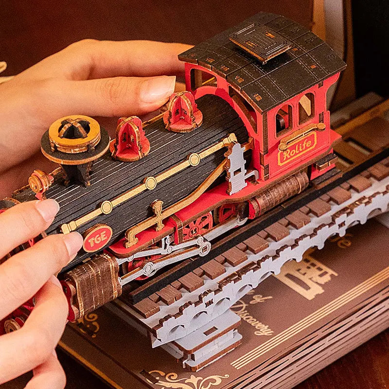 DIY Book Nook Century Train
