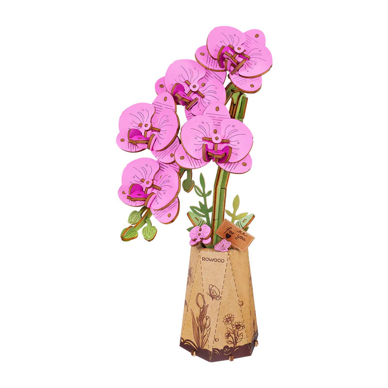Wooden Bloom Craft Purple Moth Orchid