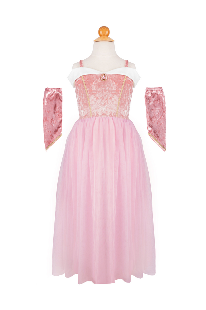 Velvety Soft Sleeping Sweetheart Princess Gown with Arm Warmers Size 5-6
