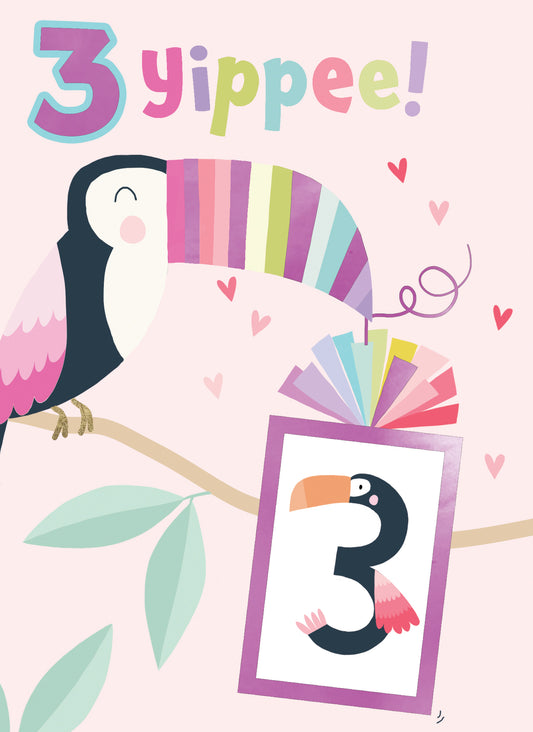 3 Yippee! Toucan Birthday Card