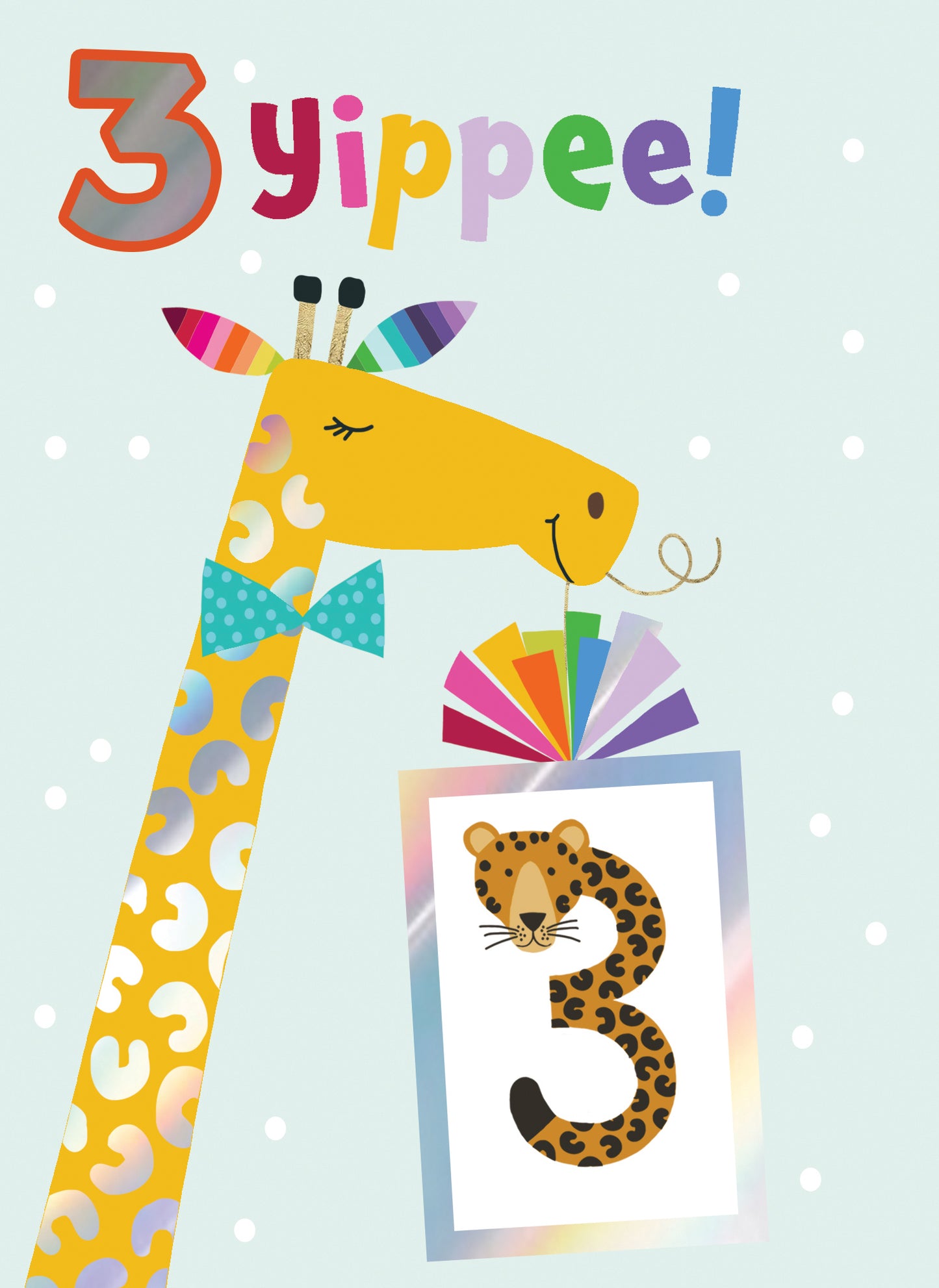 3 Yippee! Giraffe Birthday Card