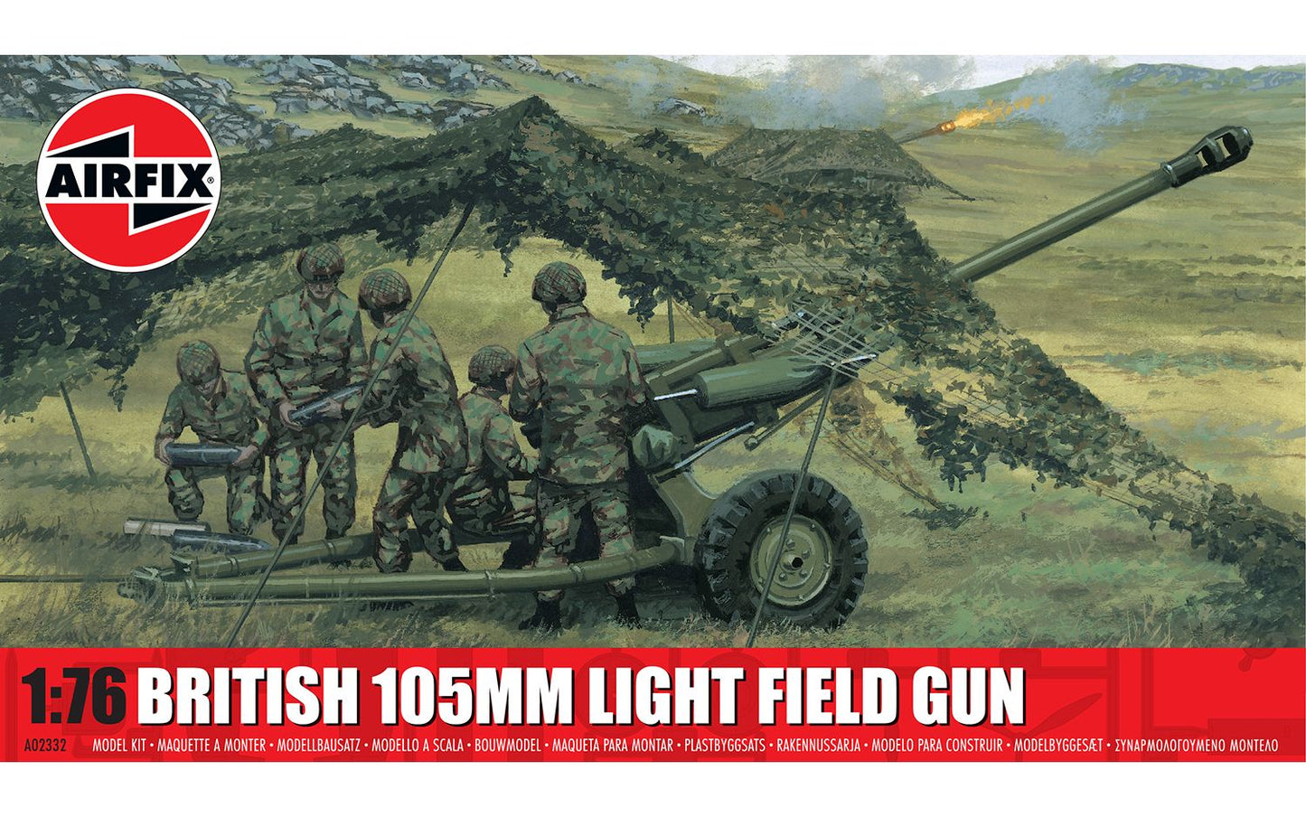 British 105mm Light Field Gun 1/76