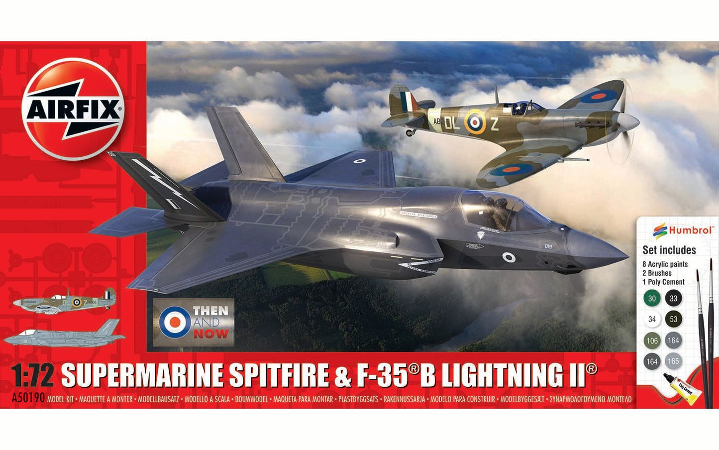 Supermarine Spitfire & F-35 B Lightning II 1/72 Starter Kit