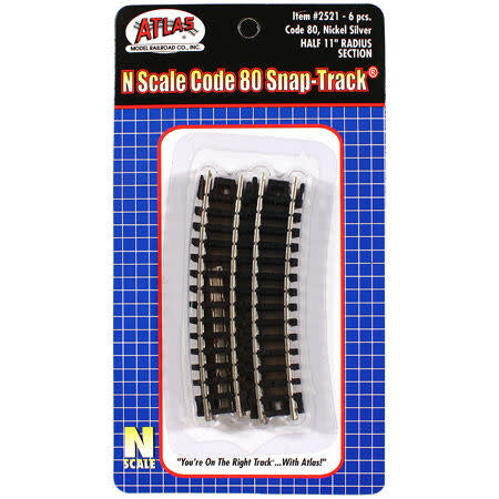N Code 80 Half 11" Radius Section (6pc)