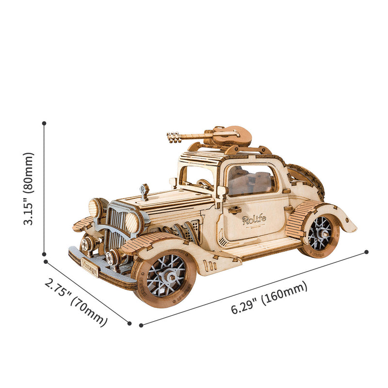 3D Wooden Puzzle Vintage Car