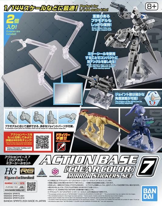 Action Base 7 (clear color) Mirror Sticker Set