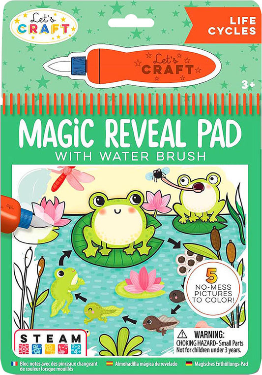 Magic Reveal Pad with Water Brush Life Cycles