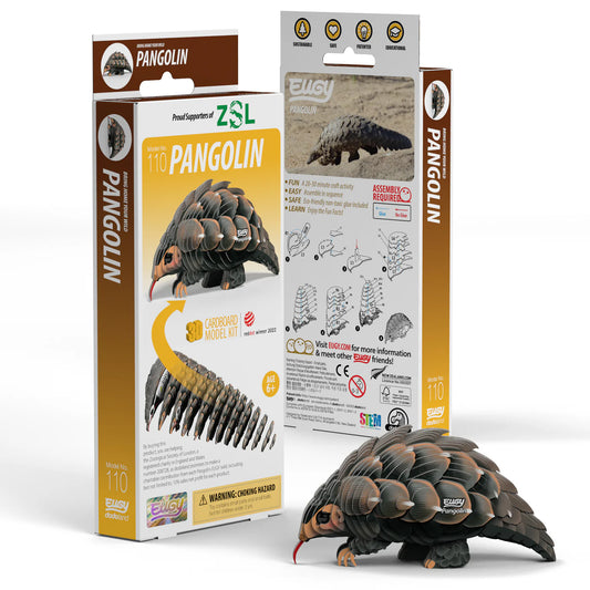 Eugy Pangolin 3D Cardboard Model Kit