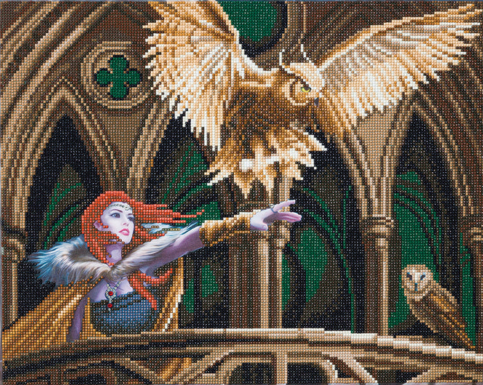 Crystal Art Mounted Kit Owl Messenger 16X20"