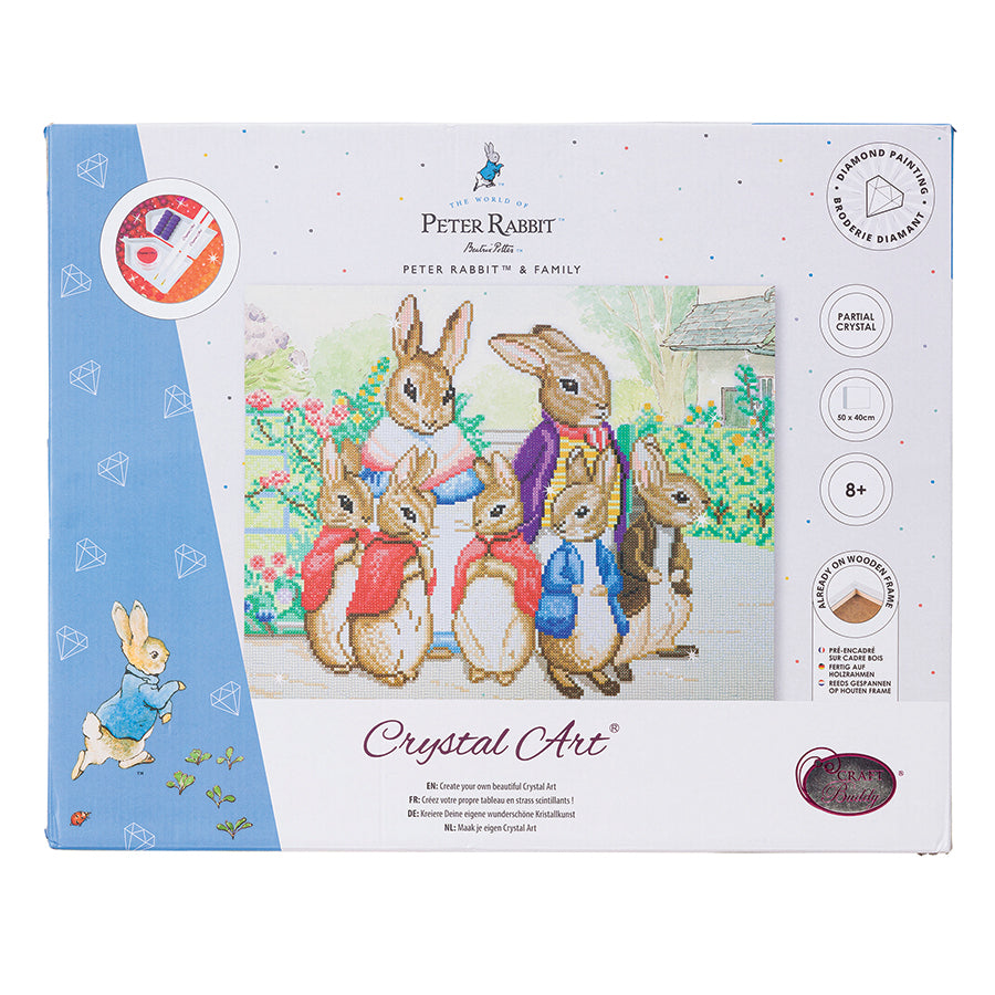 DIY Crystal Art - Peter Rabbit and Family 50 x 40cm