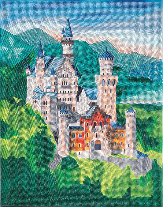 Crystal Art Mounted Kit Neuschwanstein Castle 16X20"