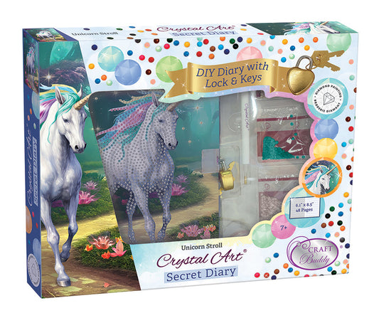 Crystal Art Secret Diary Unicorn Stroll
