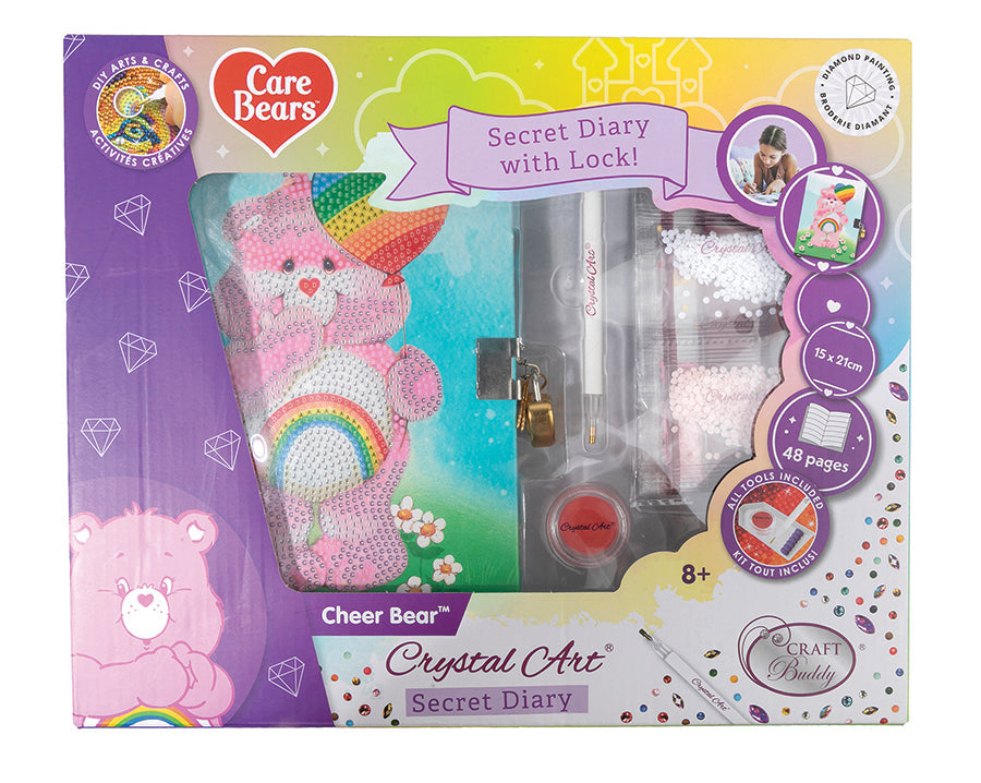 Crystal Art Secret Diary - Cheer Bear