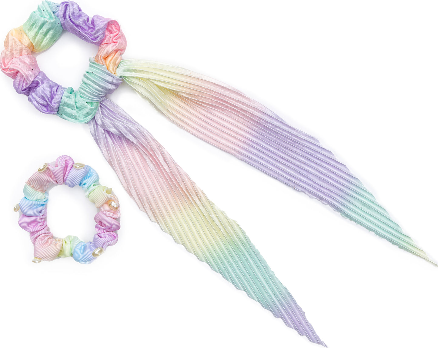 Pastel Rainbow Scrunchie