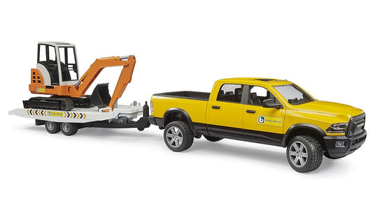 Ram Rental Service with Trailer an Excavator