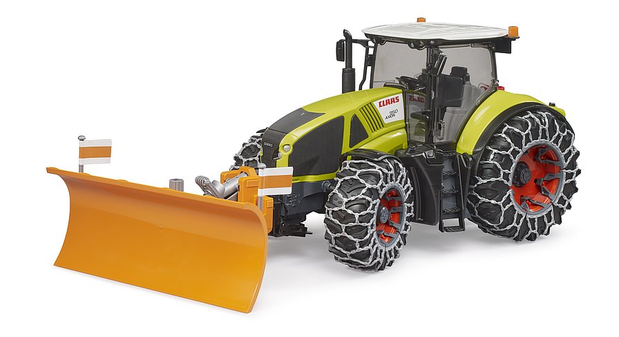 Claas Axion 950 with Snow Chains & Snow Plow Blade