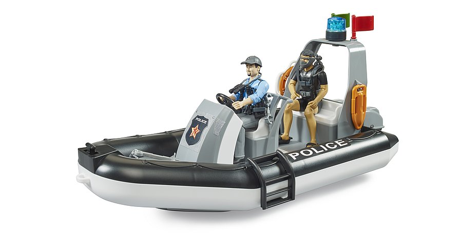 Police Boat with Beacon Light