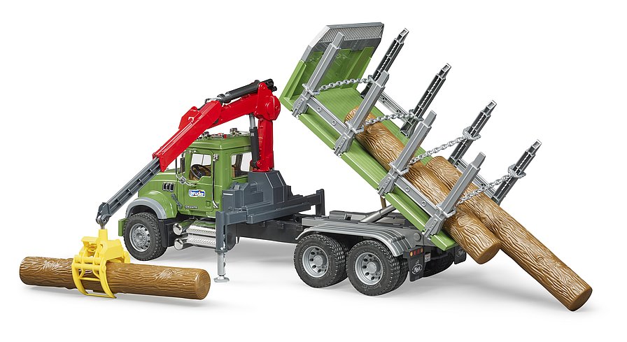 Mack Granite Timber Truck w/Crane 3 Logs
