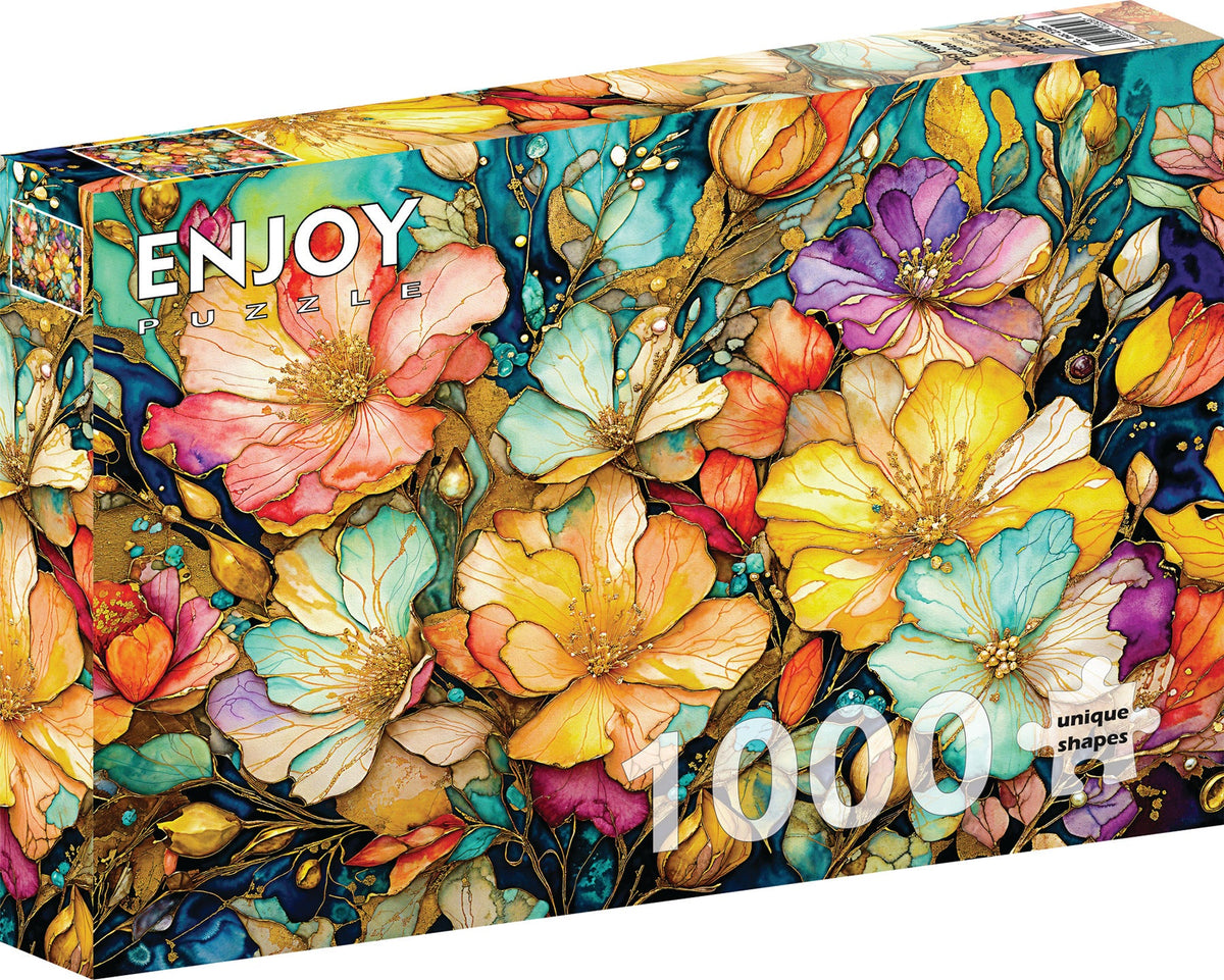 Enjoy - Fancy Flower Garden 1000pc jigsaw puzzle