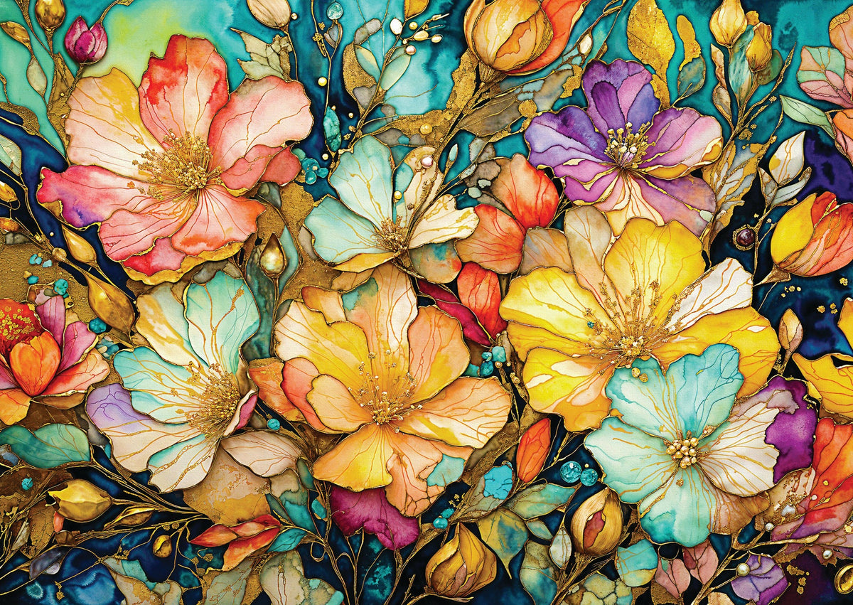 Enjoy - Fancy Flower Garden 1000pc jigsaw puzzle