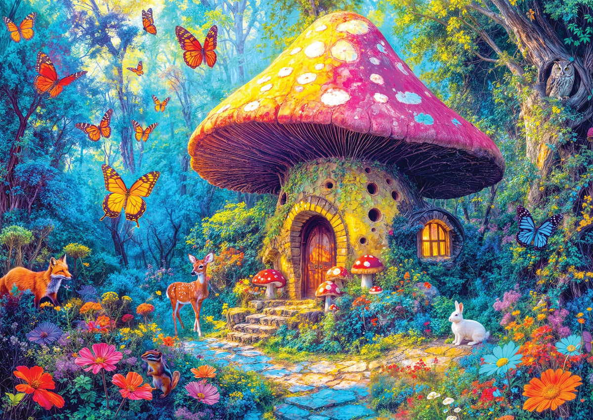 Enjoy - Mushroom Cottage 1000pc jigsaw puzzle