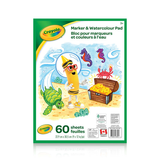 Marker & Watercolour Pad 9X12" 60 sheets