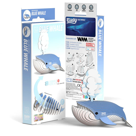 Eugy Blue Whale 3D Cardboard Model Kit