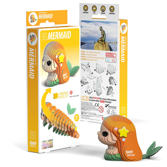 Eugy Mermaid 3D Cardboard Model Kit