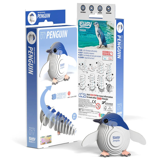 Eugy Penguin 3D Cardboard Model Kit