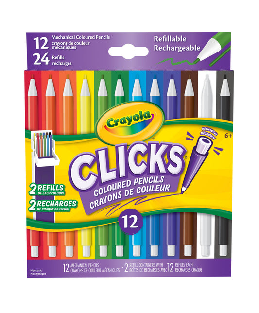 Clicks 12 Coloured Pencils