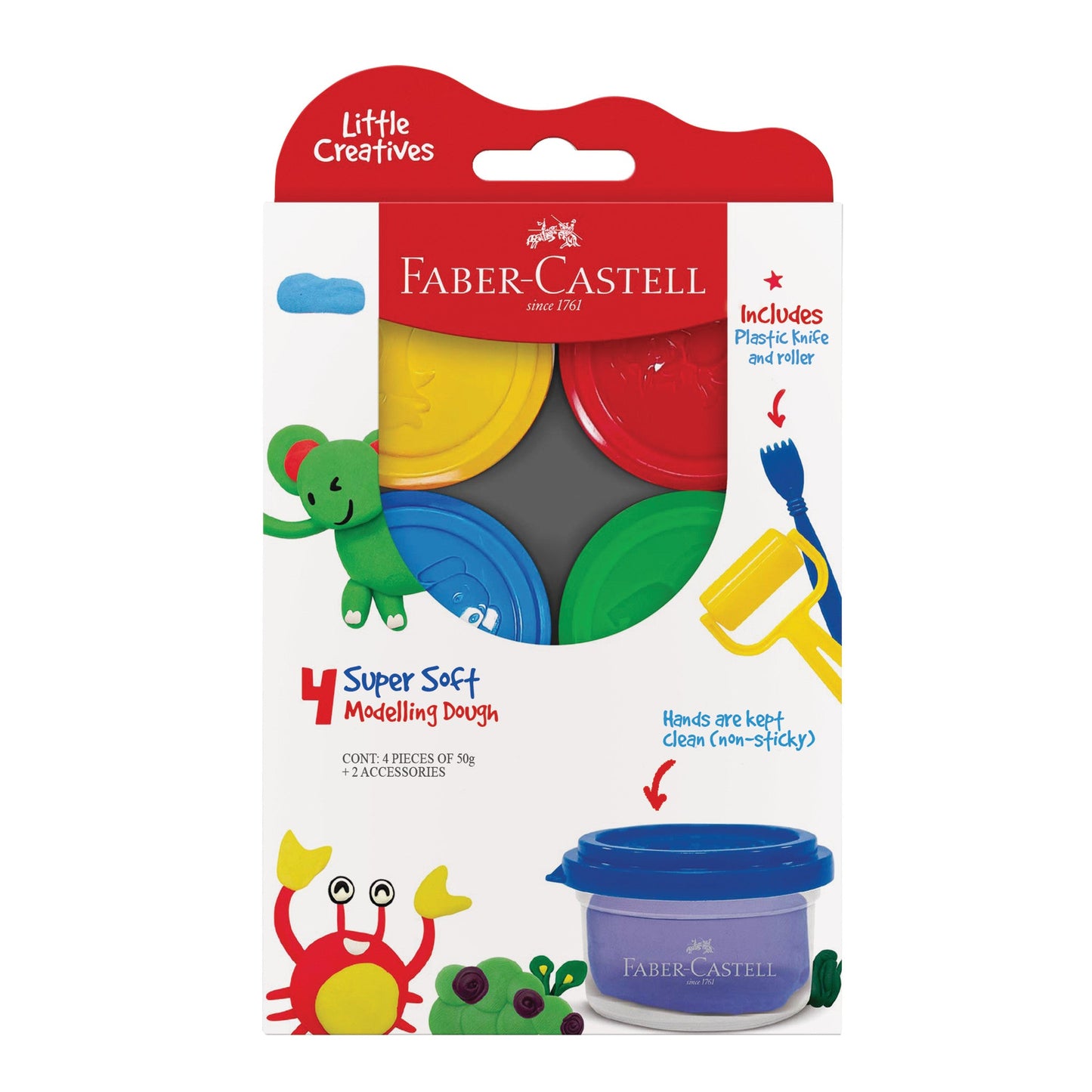 Little Creatives Modeling Dough 4pc 50gm