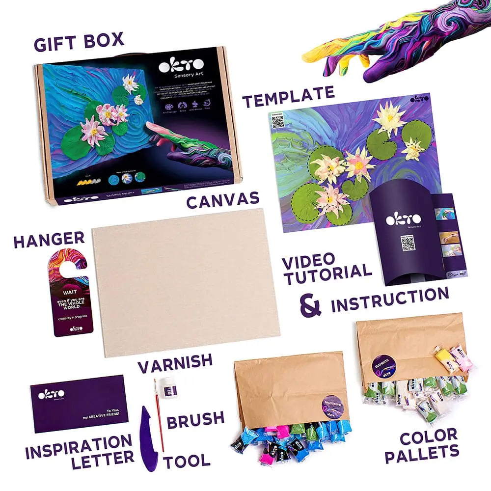 Oktoclay & Painting Kit Water Lilies