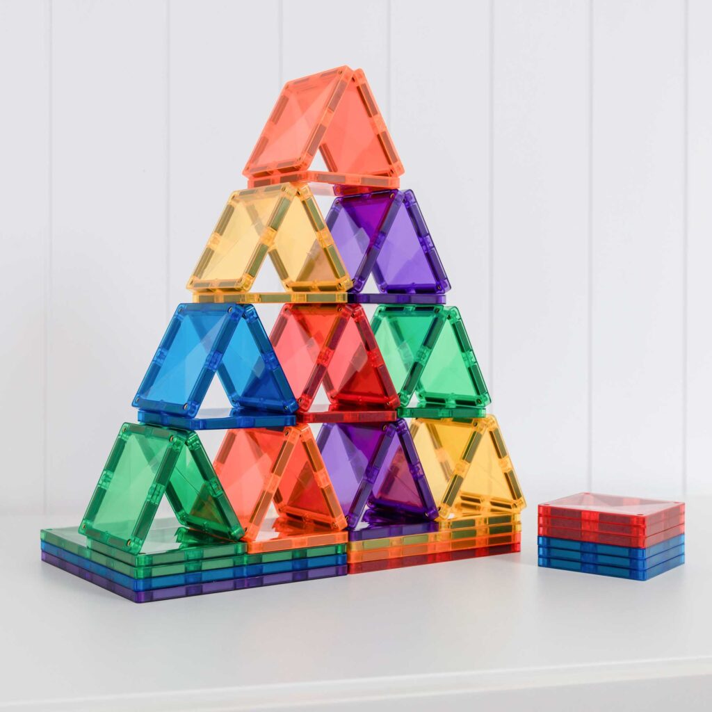 Rainbow Square Pack 42pc Magnetic Tiles