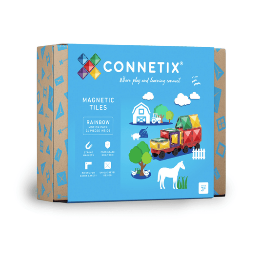 Connetix Rainbow Motion Pack 24pc Magnetic Tiles