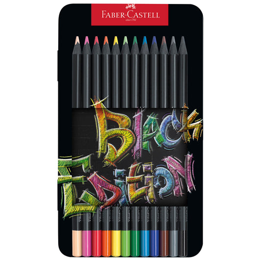 12 Colored Pencils Black Edition