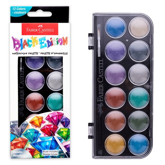 Black Edition Watercolor Palette Metallic