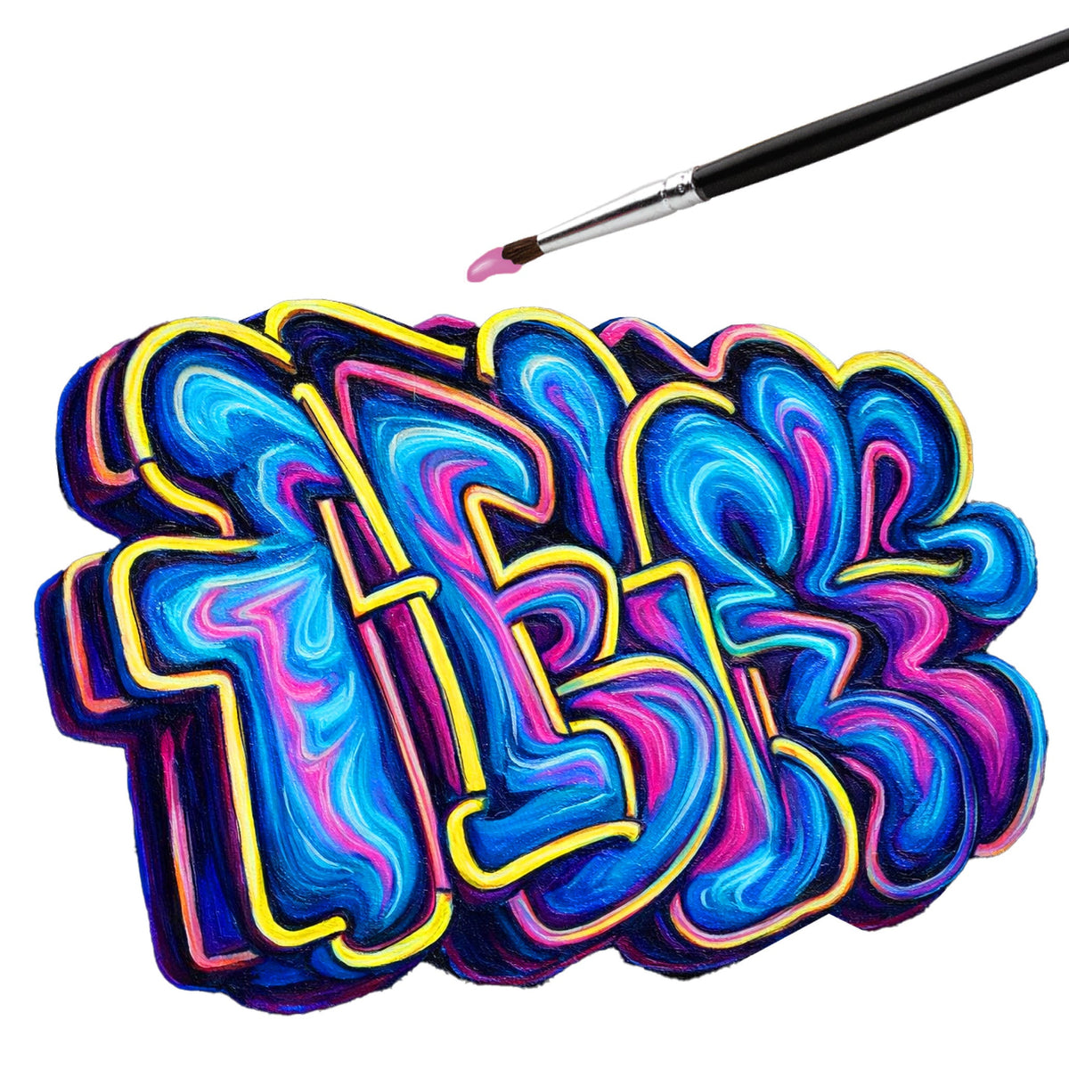 Black Edition 12 Acrylic Paints Neon