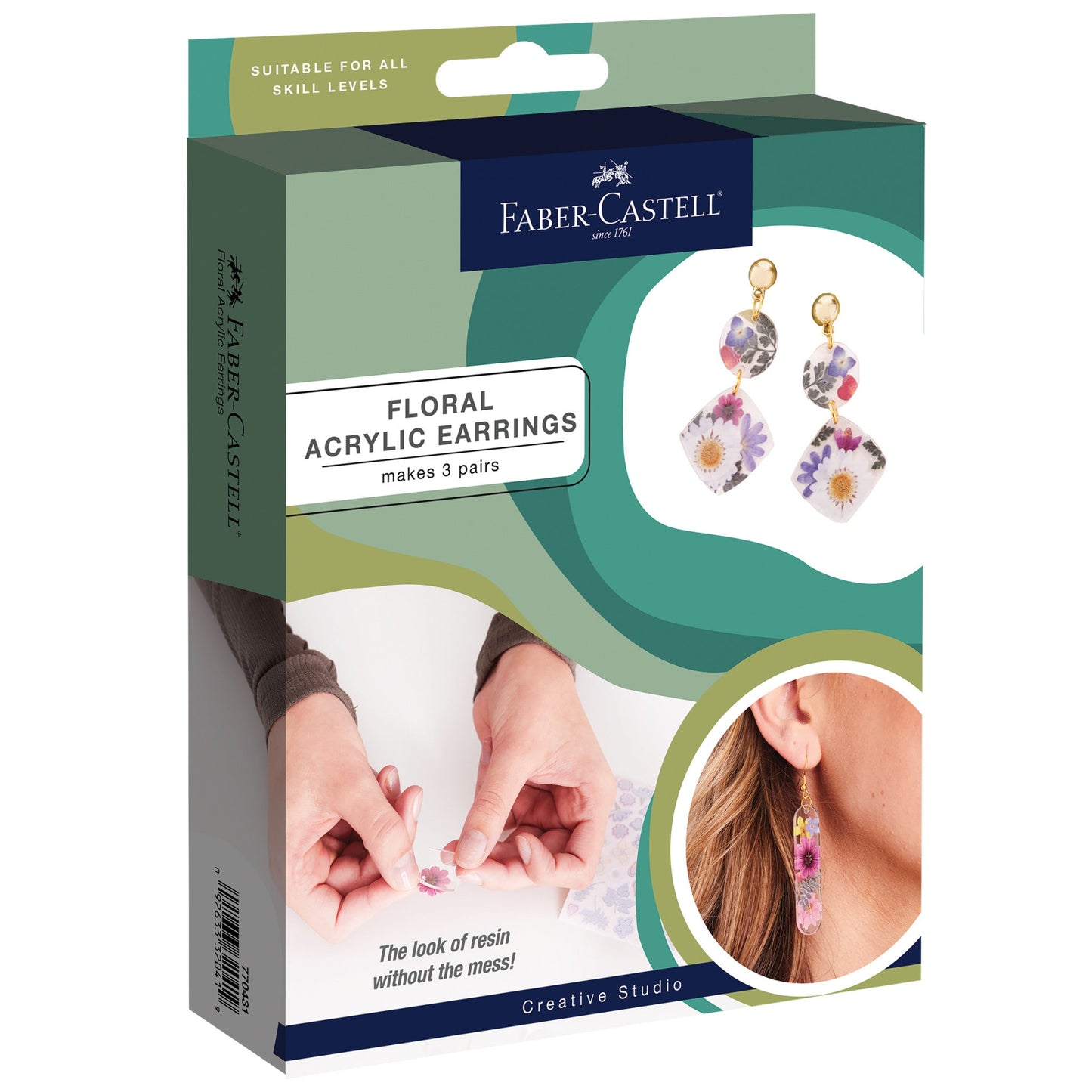 Floral Acrylic Earrings (makes 3 pairs)