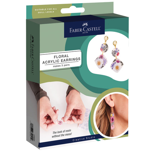 Floral Acrylic Earrings (makes 3 pairs)