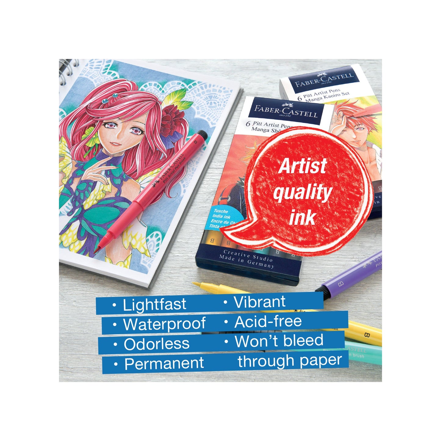 Pitt Artist Pens Manga Shojo Set