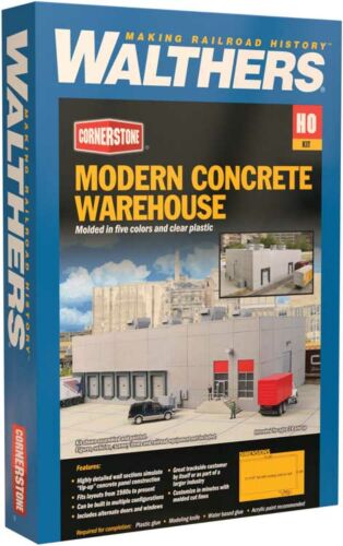 HO Modern Concrete Warehouse Kit