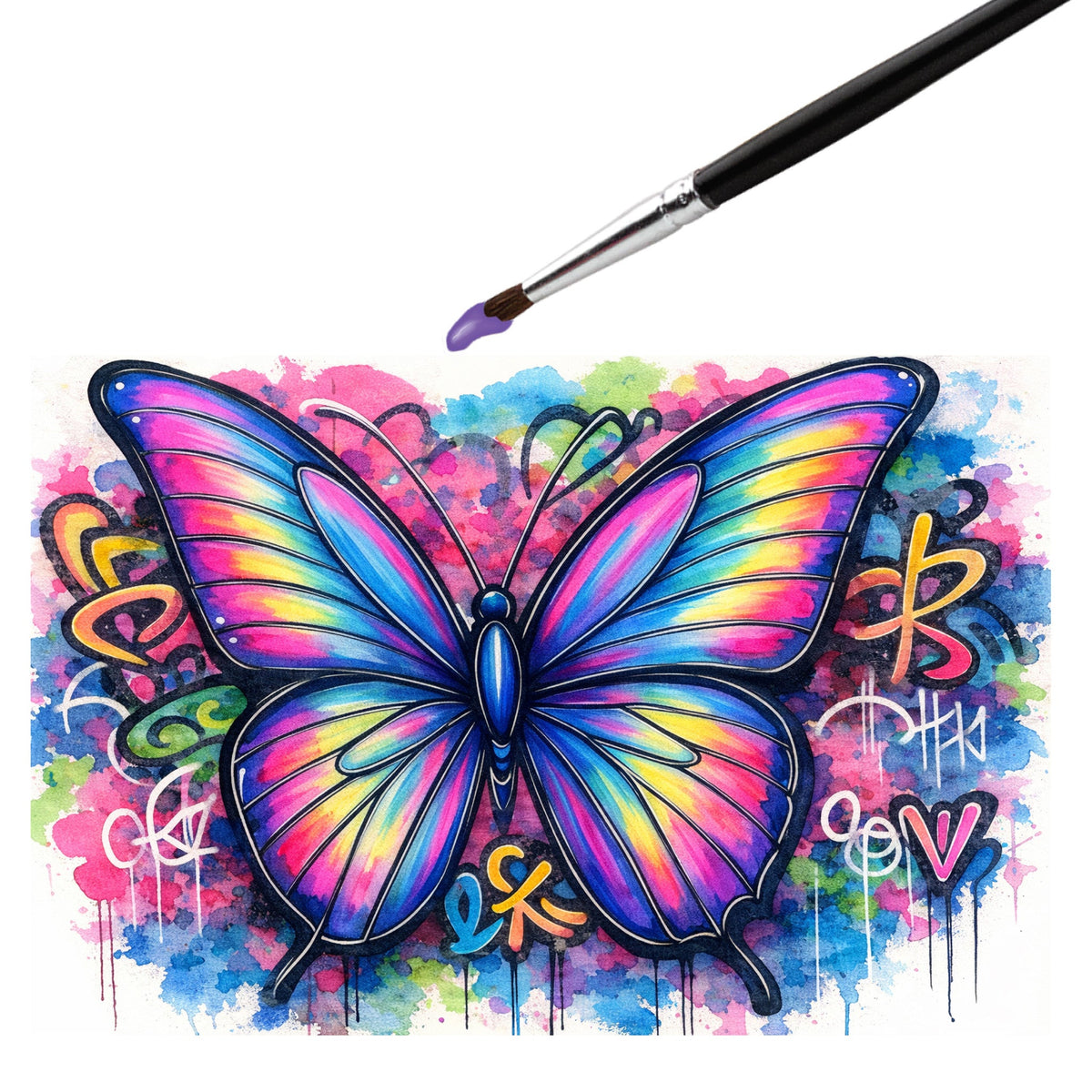 Black Edition Watercolor Palette Neon & Pastel
