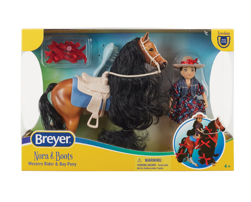 Nora & Boots Western Rider & Bay Pony 1/12
