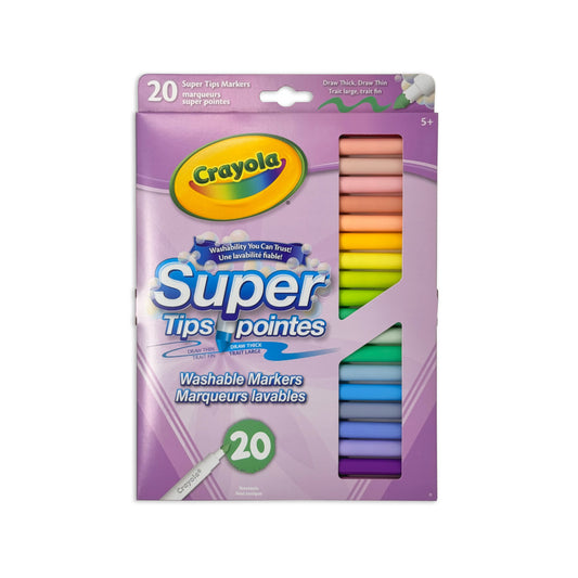 Super Tips 20 Washable Pastel Markers