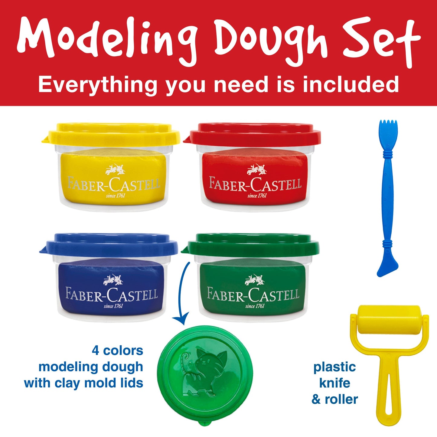 Little Creatives Modeling Dough 4pc 50gm