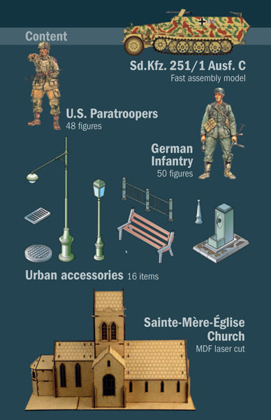 Battle of Normandy Sainte Mere Eglise June 6th 1944 1/72