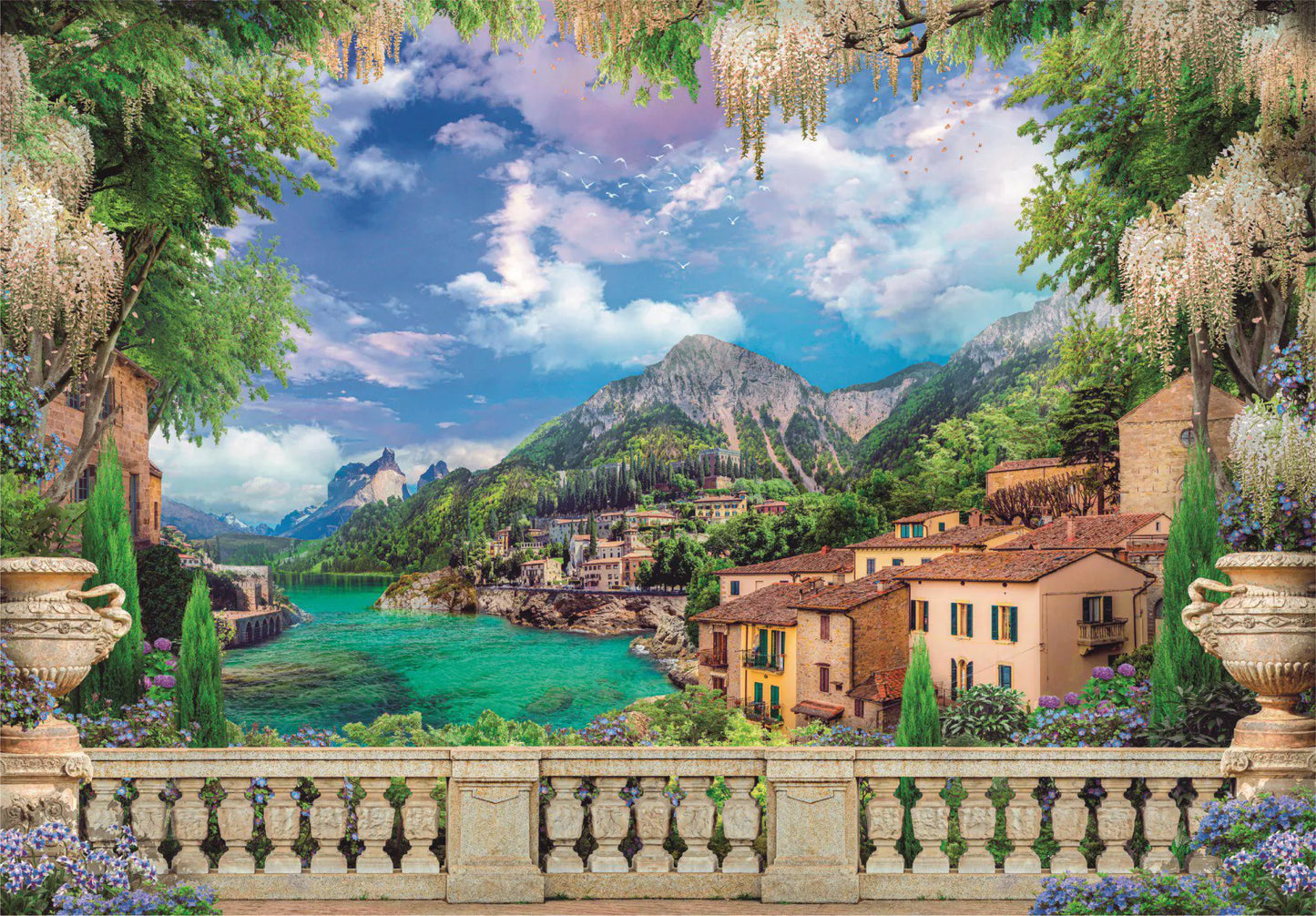 Lush Terrace on Lake 3000pc