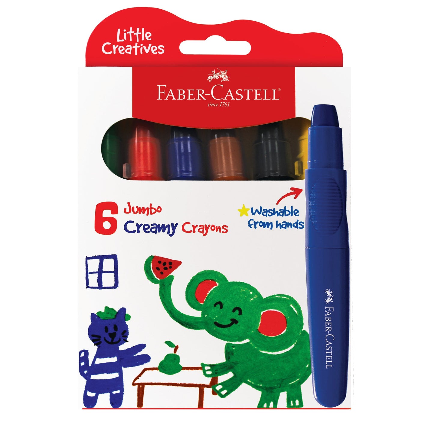 Little Creatives Jumbo Creamy Crayons 6pc