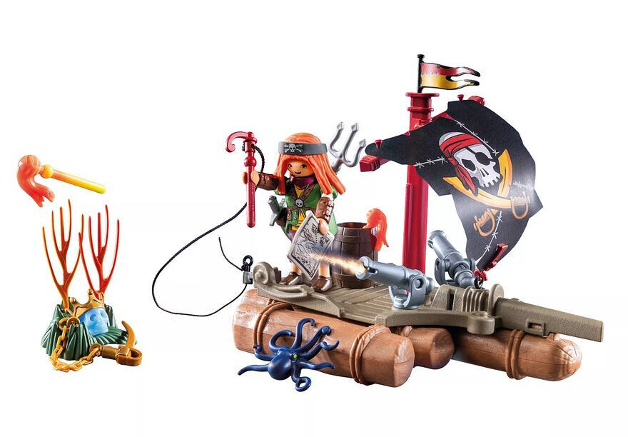 Pirates Raft with Treasure