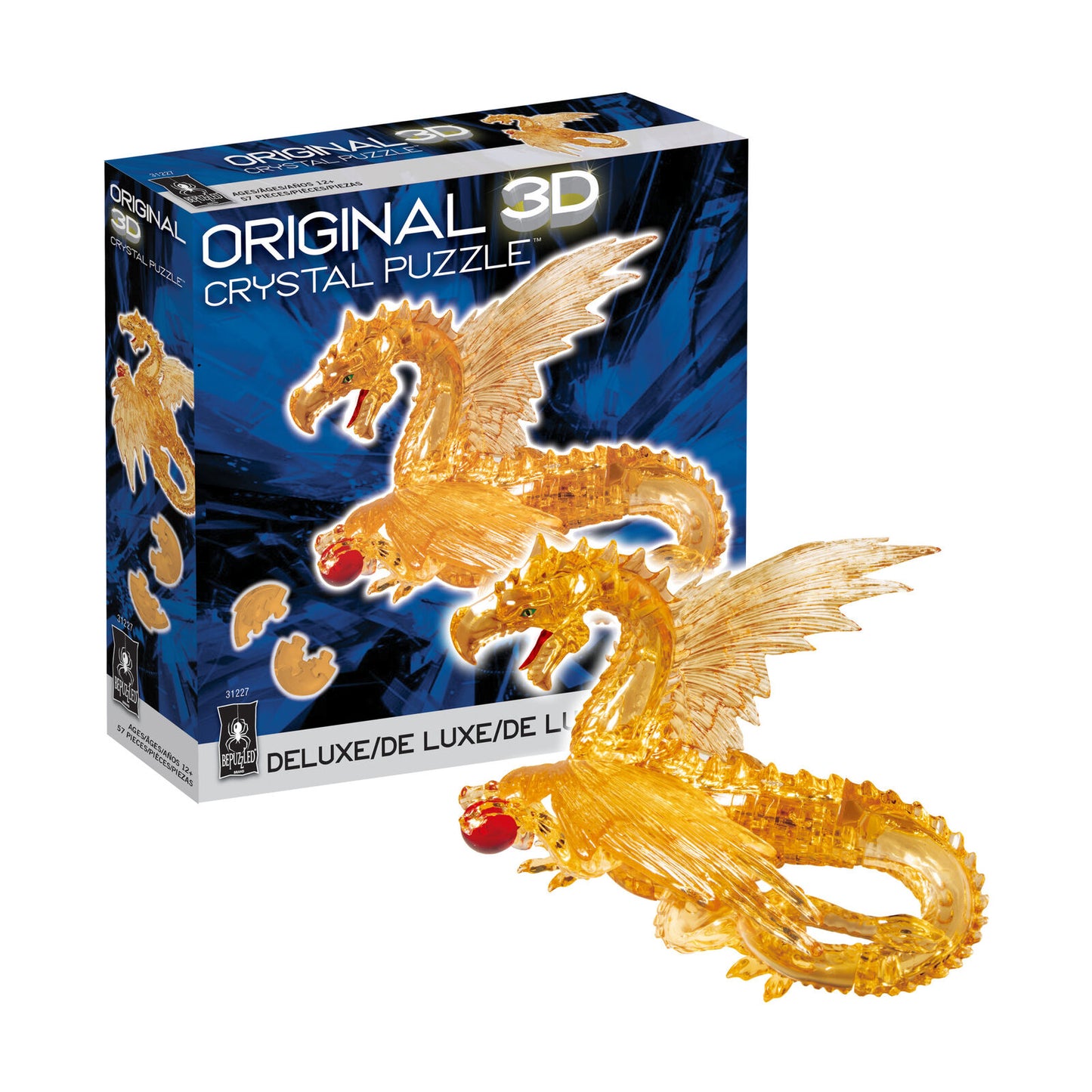 3D Crystal Puzzle Deluxe Golden Dragon
